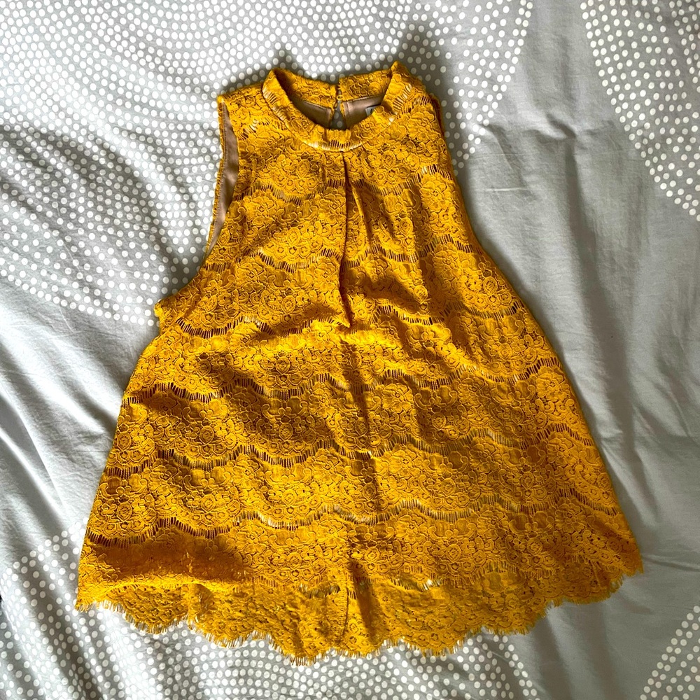 Mustard lace top